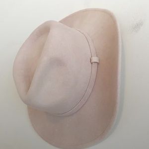 Free People Blush Pink Felt Fedora Hat